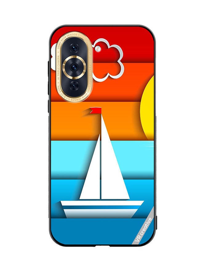 VR CREATIVE Protective Case Cover For Huawei Nova 10 Boat Design Multicolour - Image 1