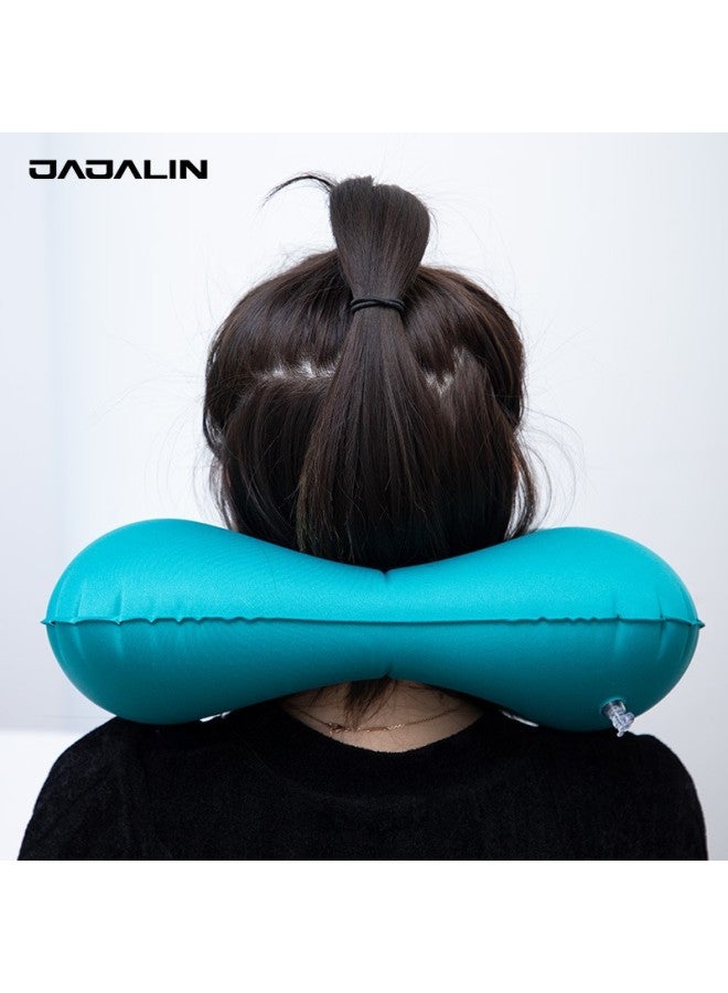 JAJALIN Jajalin U-shaped Pillow, Inflatable Travel Neck Pillow, Nap Pillow, Business Trip Accessory, Light Blue  - Image 3