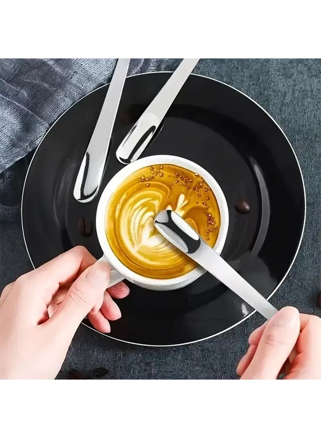 8 Piece Rose Golden Polished Stainless Steel Mini Dessert Spoons For Coffee Ice Cream Seasoning Sauce Kitchen Coffee Shop Wedding Party - Image 4