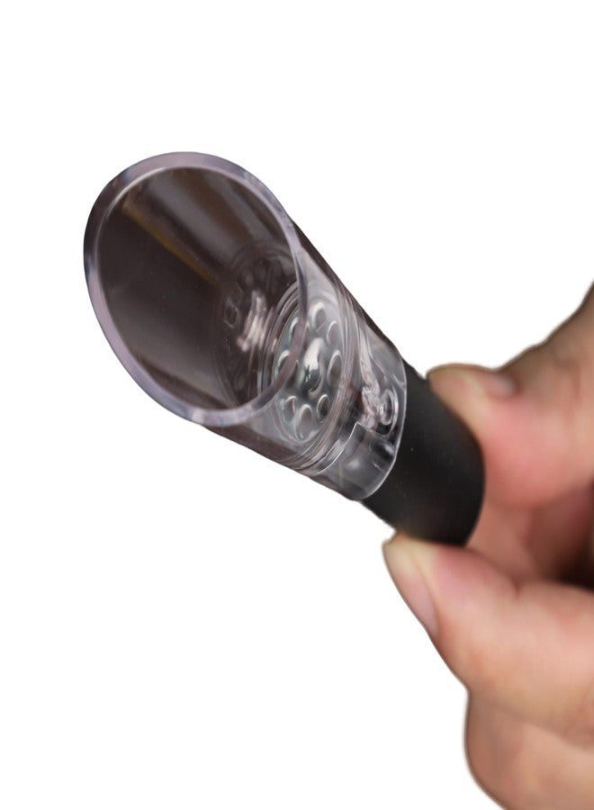 تيزين موزع تهوية النبيذ | طقم صنبور تهوية فاخر مع إبريق - يُحسّن الطعم والرائحة فورًا، هدية مثالية لعشاق النبيذ (قطعتان) - أسود - Image 3