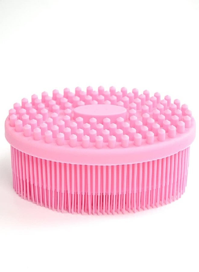 Kytaste Silicone Bathing Scrubber - Exfoliating Cleaning Bath Brush – Soft Body Wash Shower Brushes (Pink) - Image 2