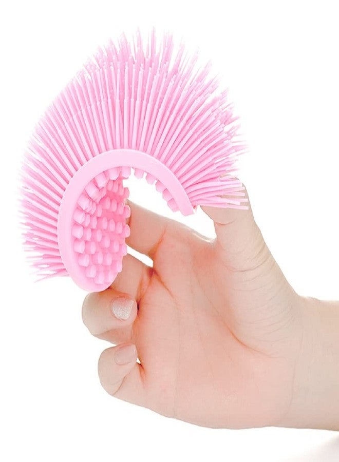 Kytaste Silicone Bathing Scrubber - Exfoliating Cleaning Bath Brush – Soft Body Wash Shower Brushes (Pink) - Image 5