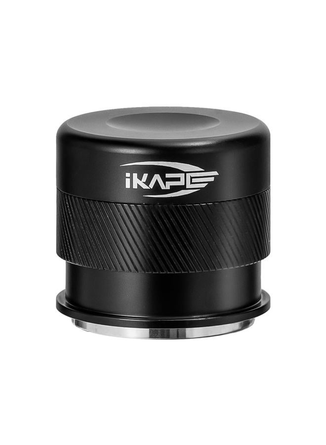 IKAPE منتجات القهوة، مكبس إسبريسو 53 مم، مكبس قهوة بارستا متميز مع زنبرك، مكبس مصنوع من الفولاذ المقاوم للصدأ 100% متوافق مع فلتر بورتافيلتر بدون قاع 54 مم من بريفل (أسود) - Image 1