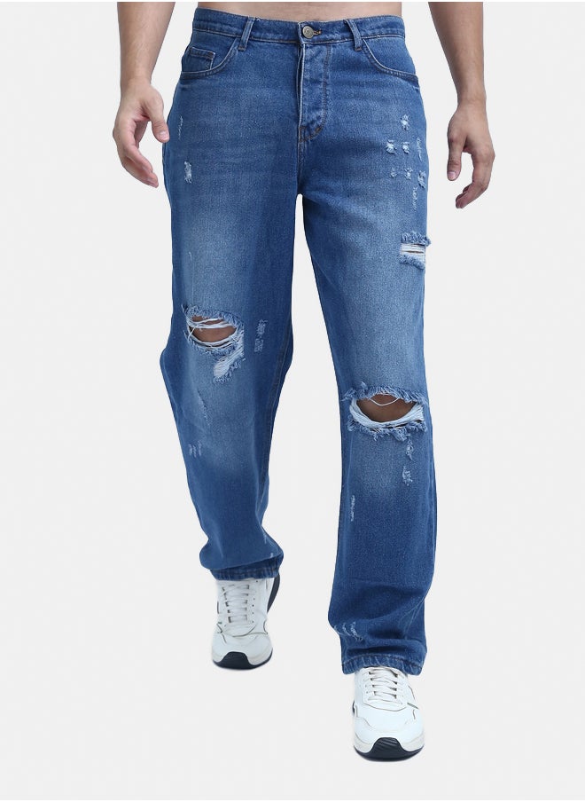 RAVIN Fashionable Cotton Ripped Jeans  - Image 1