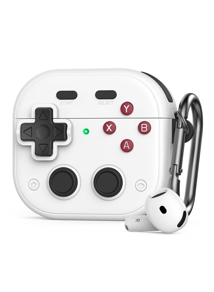 Game Console Design for AirPods 4 Case Cover with Secure Lock Clip Shockproof Full TPU AirPods 4th Generation Protective Skin Cover - Image 1