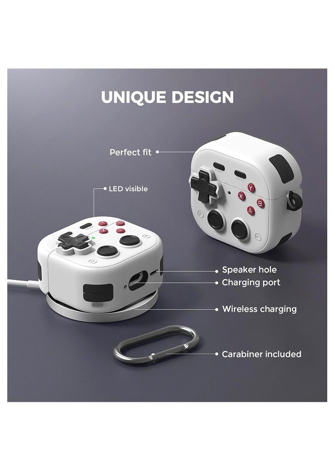 Game Console Design for AirPods 4 Case Cover with Secure Lock Clip Shockproof Full TPU AirPods 4th Generation Protective Skin Cover - Image 4