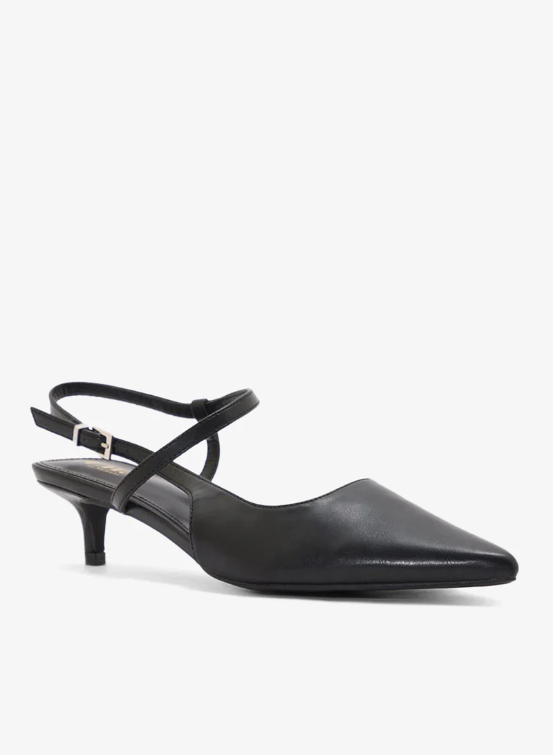 ايلا حذاء بكعب منخفض مدبب بحزام