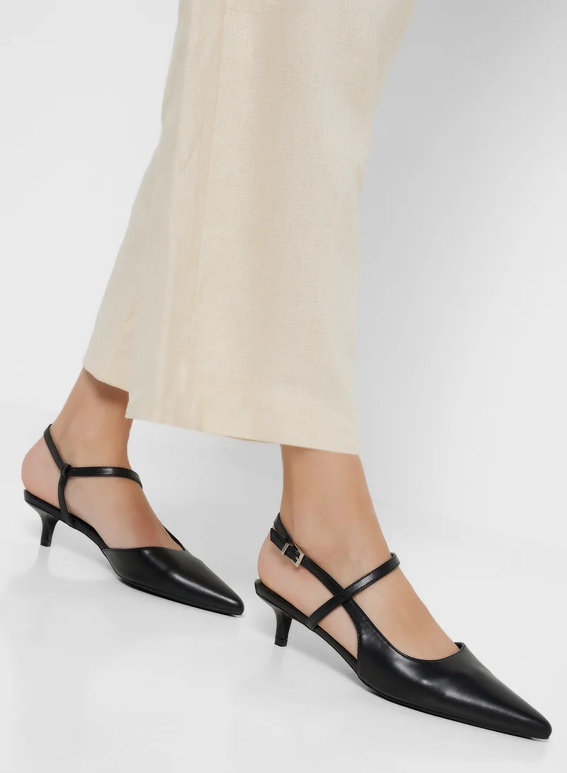 ELLA  Pointy Toe Low Heel Strappy Pump for Women | Best Price UAE