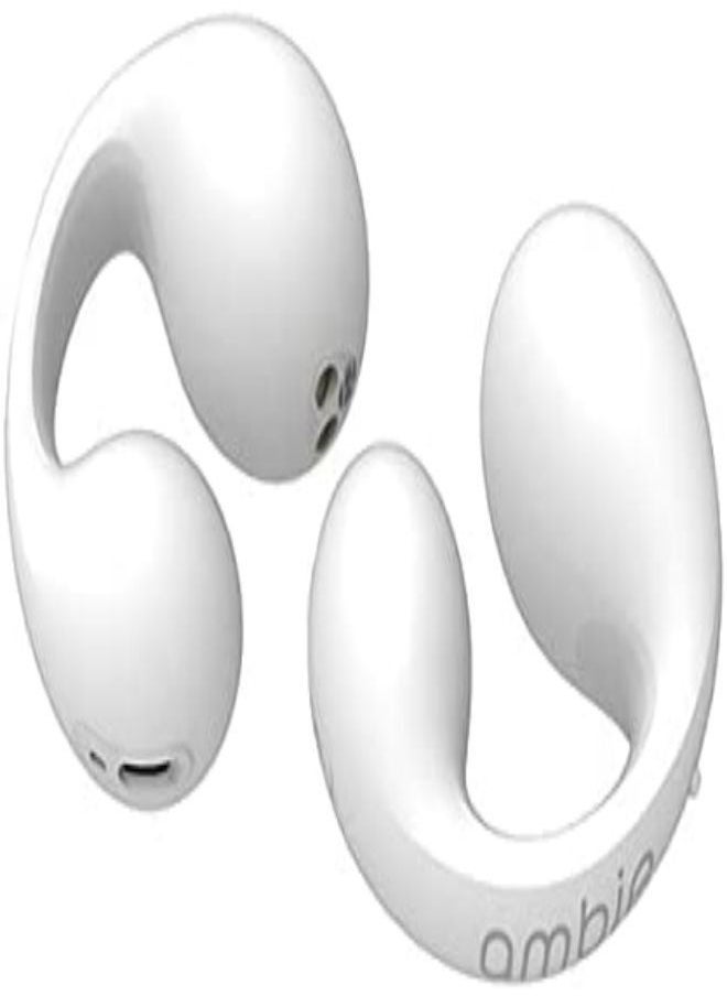 ambie - ambie sound earmuffs AM-TW01/White, listen without bubbles, completely wireless, up to 6 hours of continuous playback, 2 charges from charging case, CVC 8.0 Compatible Mic, QCC4030, SBC, AAC, aptX, ap - Image 1