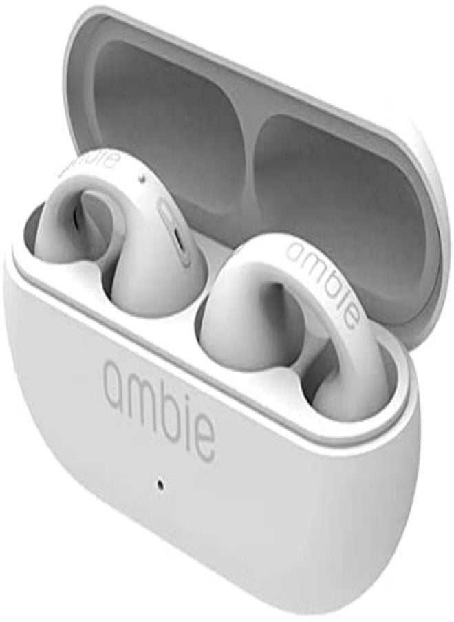 ambie - ambie sound earmuffs AM-TW01/White, listen without bubbles, completely wireless, up to 6 hours of continuous playback, 2 charges from charging case, CVC 8.0 Compatible Mic, QCC4030, SBC, AAC, aptX, ap - Image 1
