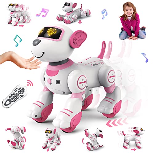 VATOS Remote Control Robot Dog Toy for Kids Interactive Touch Follow 17 Functions Robot Dog Pet Programmable Smart Walking Puppy Intelligent Dancing RC Robot Toys for Girls 312 Birthday Gifts - Image 1