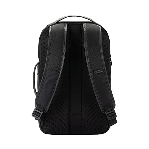 Incase Twill & Leather Backpack - Durable Recycled Twill Travel Backpack for 16-inch Laptop - Compact Carry-On (18 x 13 x 5 in, 17.5L) - Black - Image 4