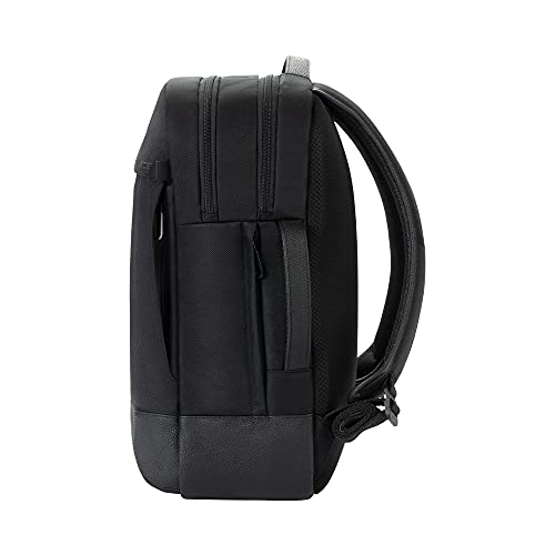 Incase Twill & Leather Backpack - Durable Recycled Twill Travel Backpack for 16-inch Laptop - Compact Carry-On (18 x 13 x 5 in, 17.5L) - Black - Image 3