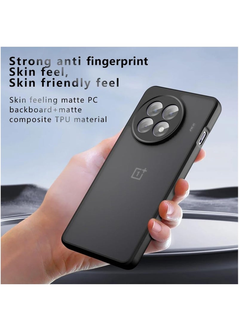 [1+1 Sets] For OnePlus 13R 5G Case Cover & Screen Protector Frosted Translucent Back Protective Slim Phone Cover, Anti-Fingerprints, Anti-Fall Drop Protection，Tempered Flims - Image 4