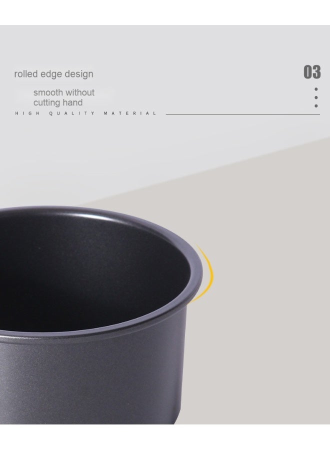 شيف ميد إطار كعكة مضاد للاحتراق ذو قاعدة قابلة للفصل باللون الأسود - Image 4