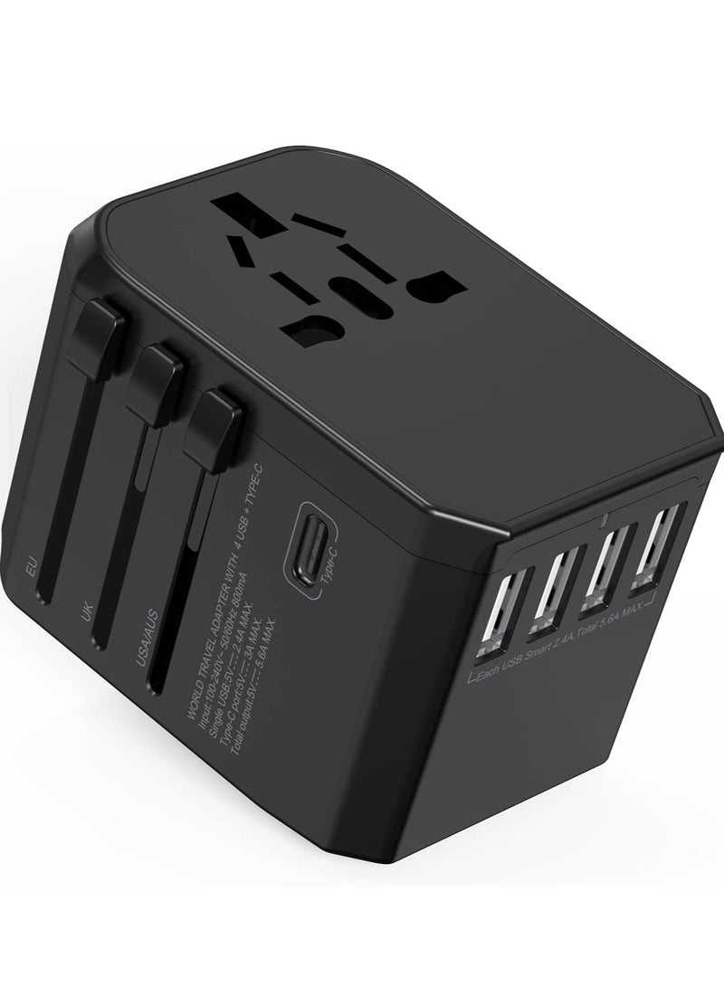 Universal Travel Adapter with 4 Ultra-Fast USB Port and 1 Ultra-Fast USB Type C Port and Power Socket Worldwide Plugs - Image 3
