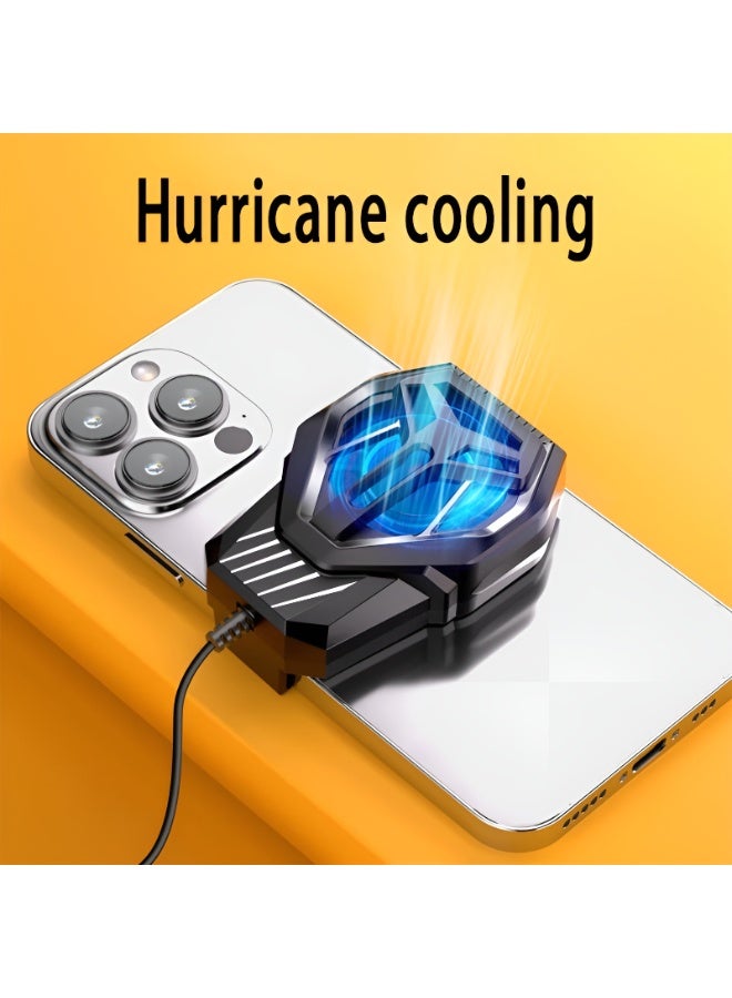 S-10 Mobile Phone Fan with Fast Cooling - Ultra-Quiet Design - Lightweight and Compact Size - 5V Power - 1.2m Cable Suitable for Most Smartphones - Black - Image 4