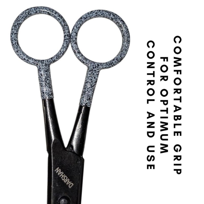 Generic 6 Resharpening Professional Salon Barber Hair Cutting Scissors for Hair cutting Men Women Scissors for Beard Mustache Styling Trimming Scissors with hair cutting combRazorAlum Bar Free Blades  - Image 5