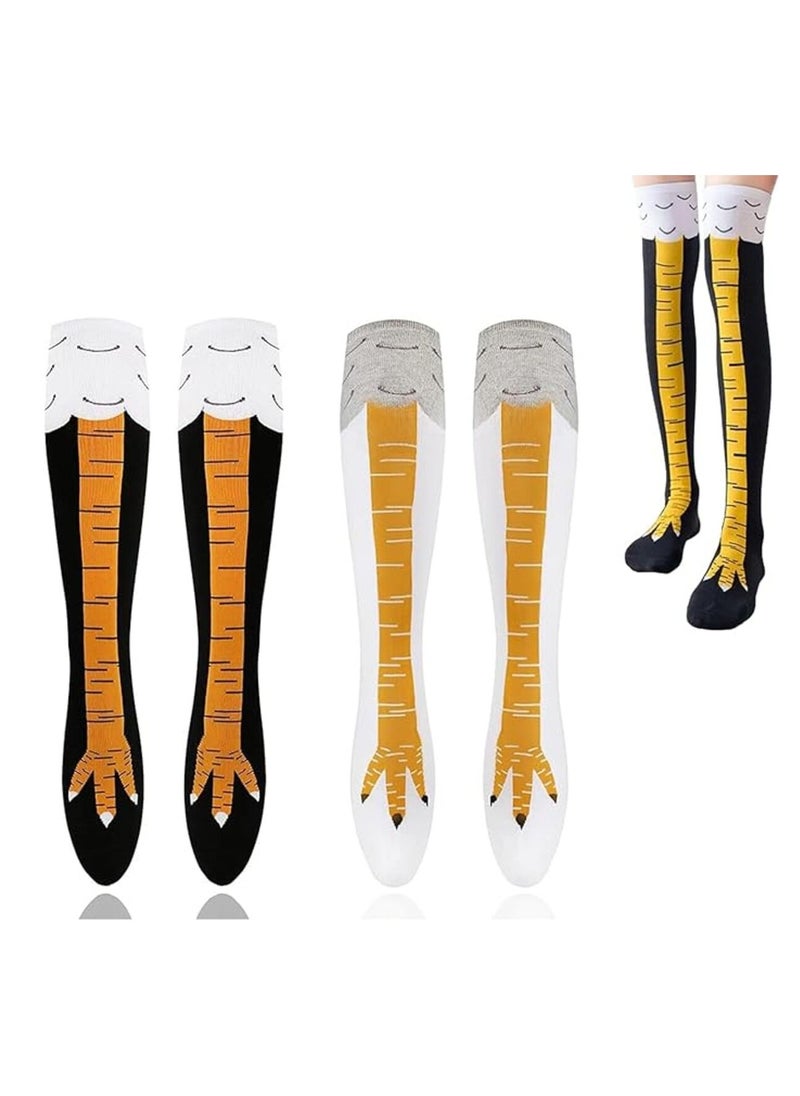 DIOTTI 2 PCS Chicken Leg Socks, Chicken Feet Stockings, Funny Chicken Socks Women  - Image 1