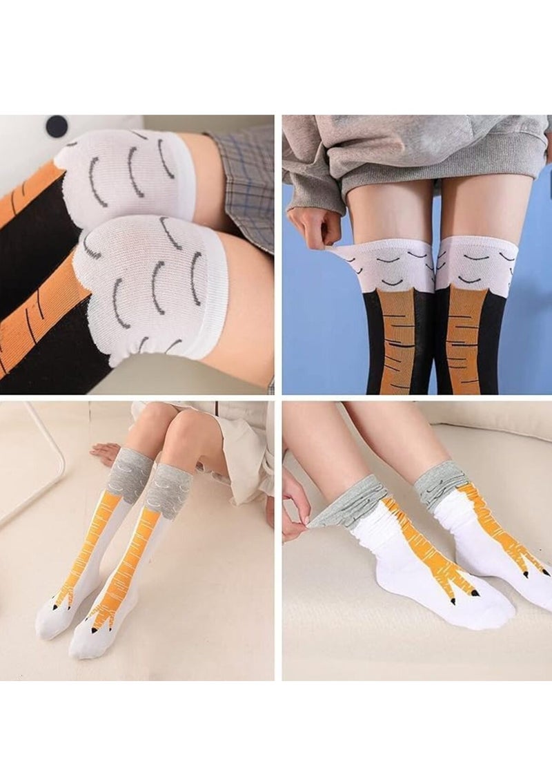 DIOTTI 2 PCS Chicken Leg Socks, Chicken Feet Stockings, Funny Chicken Socks Women  - Image 4
