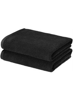 Demdem 2-Pack Microfiber Hand Face Sports Towel 50X90 Black 715350 