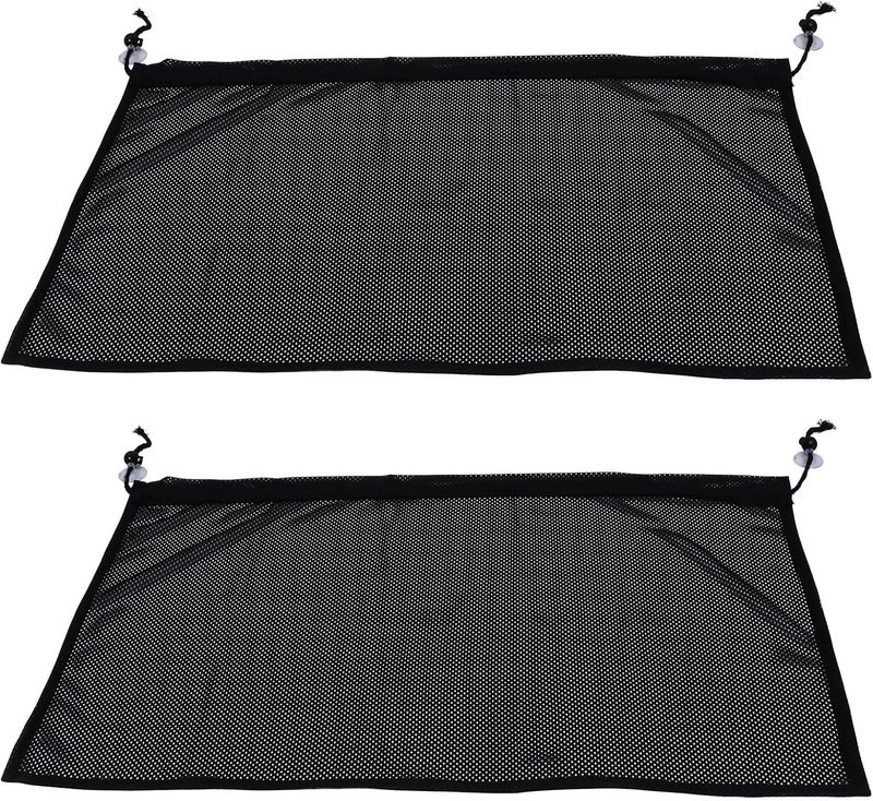 2Pcs Car Sun Shade Side Window Mesh Curtains with Suction Cups Stylish UV Protection Screen for Left Right and Rear Windows Easy Install Auto Sun Shield and Practical Auto Supplies - Image 1