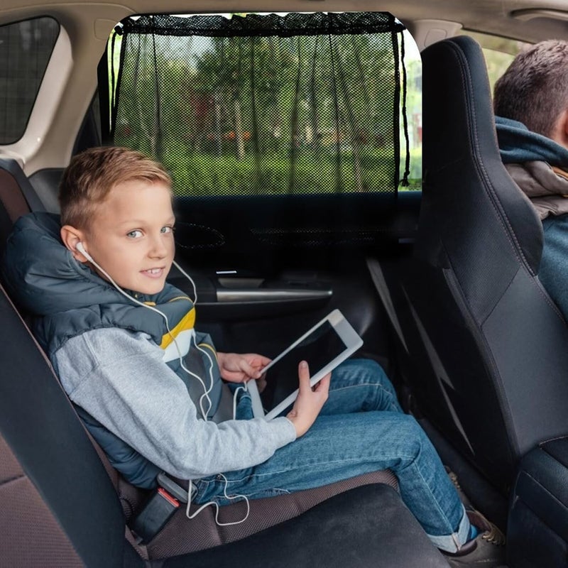 2Pcs Car Sun Shade Side Window Mesh Curtains with Suction Cups Stylish UV Protection Screen for Left Right and Rear Windows Easy Install Auto Sun Shield and Practical Auto Supplies - Image 5