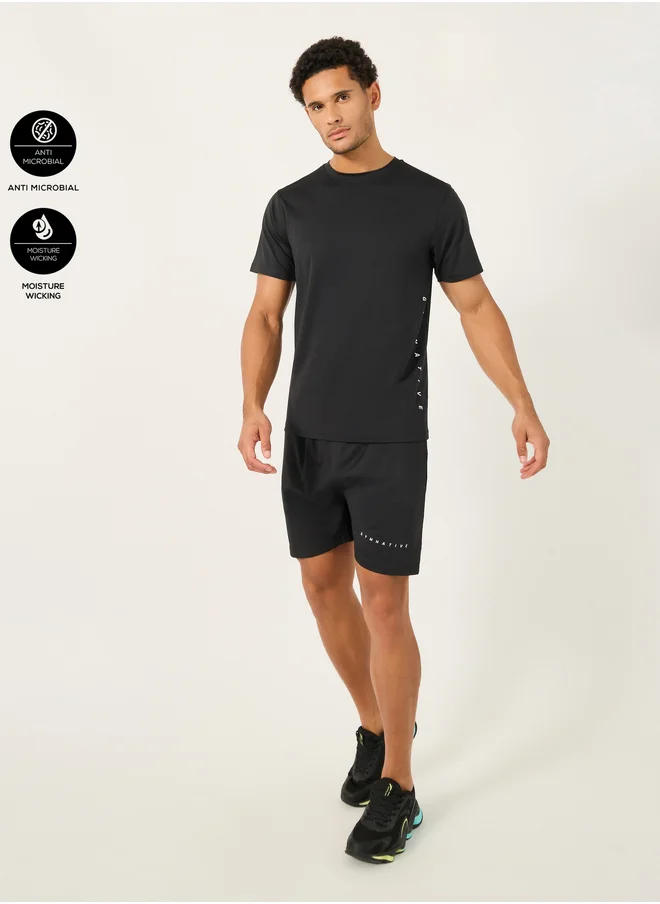 Styli Styli Printed Regular Fit Training T-Shirt and Shorts Set