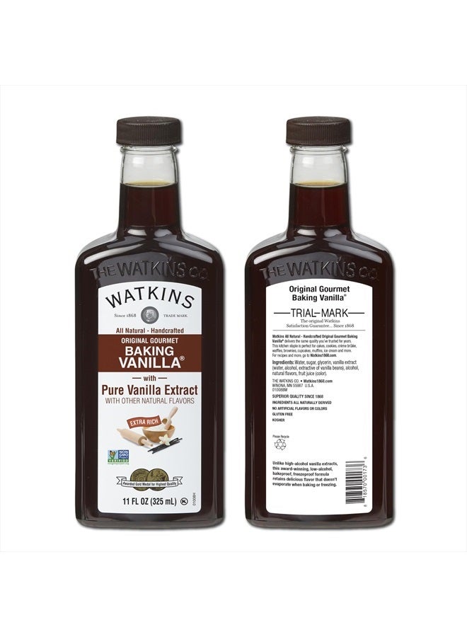 Watkins All Natural Original Gourmet Baking Vanilla, with Pure Vanilla Extract, 11 Fl Oz (Pack of 1) - Packaging May Vary - Image 2