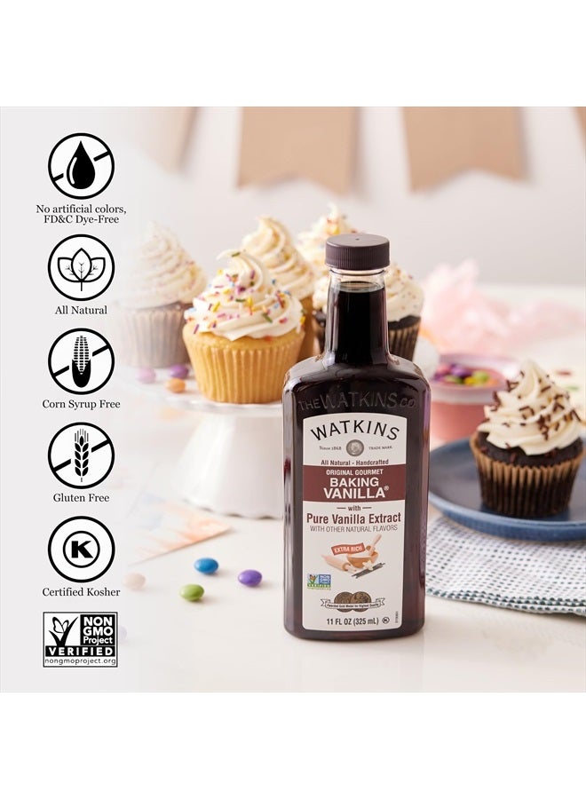 Watkins All Natural Original Gourmet Baking Vanilla, with Pure Vanilla Extract, 11 Fl Oz (Pack of 1) - Packaging May Vary - Image 4