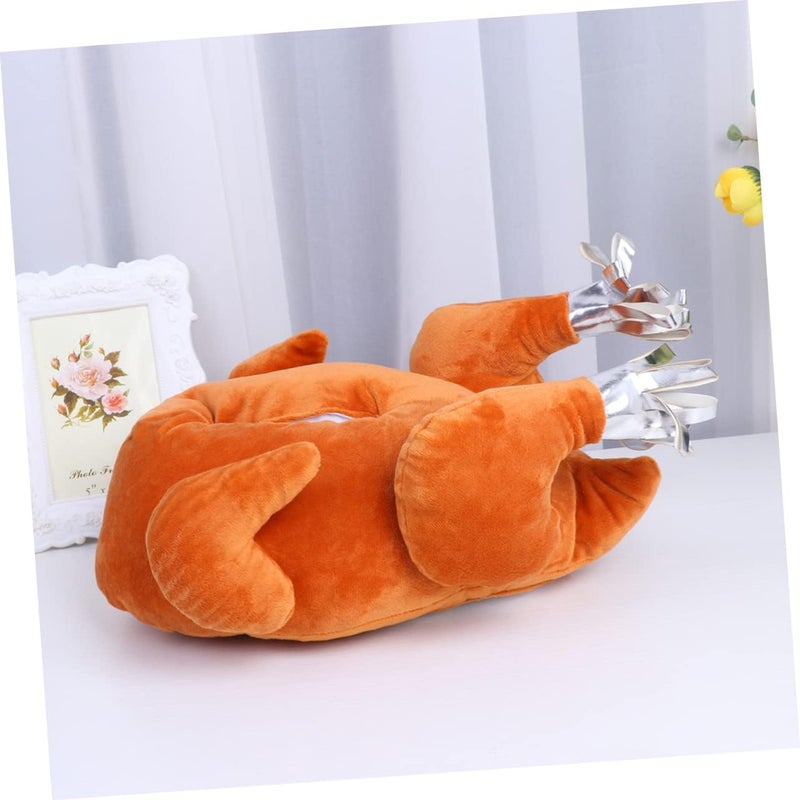 klarako 1pc box Cover Towel Case Turkey Shop for Holder Decorative Plush Container Home Bag Car Tissue Dispenser Soft Shaped Storage Decorations Simulation Thanksgiving Napkin Paper Table - Image 4