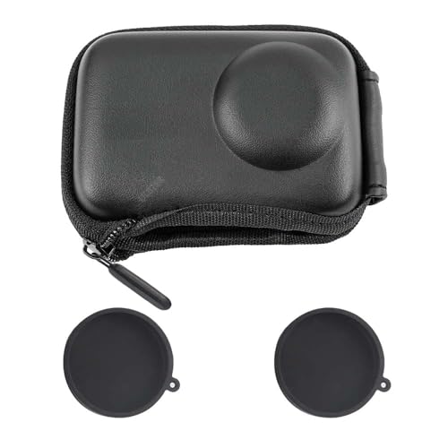 ULBTER Mini Bag Case for DJI OSMO Action 5 Pro/Action 4 / Action 3 Camera + Rubber Lens cap Cover [1+2 Pack], Carrying Portable Storage boxes Accessory - Image 1