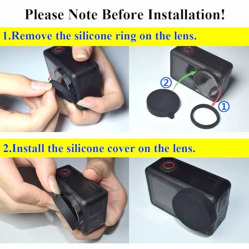 ULBTER Mini Bag Case for DJI OSMO Action 5 Pro/Action 4 / Action 3 Camera + Rubber Lens cap Cover [1+2 Pack], Carrying Portable Storage boxes Accessory - Image 3