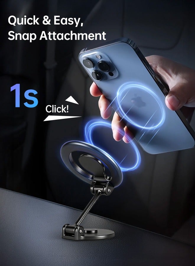لاكي كيدز حامل هاتف سيارة MagSafe العالمي للأطفال المحظوظين - قابل للتعديل 360 درجة ، جميع المعدن القابل للطي المغناطيسي مع مغناطيسات قوية لسلسلة آيفون 16/15/14/13/12 وحالات MagSafe - Image 3