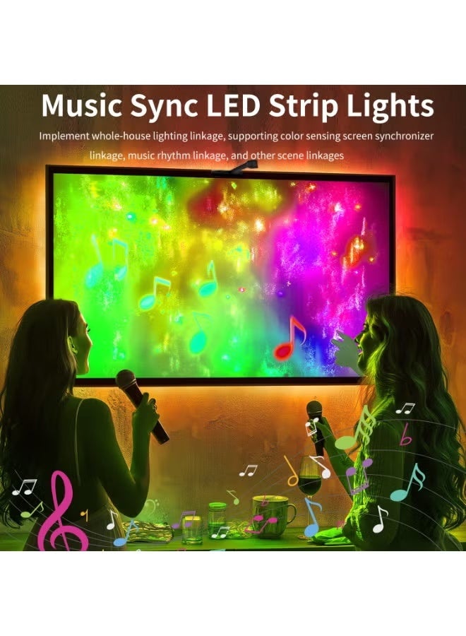 Alruht TV Backlight LED Strip, Smart RGB Backlight with App, RGB LED Strip, Voice and Remote Control, TV Background Light, IP67 Waterproof USB Light for 55-65 Inch TV, Music Sync with Dynamic Effects for Gaming and Home Theater(3.8M) - Image 4