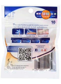 Dentek Easy Brush Interdental Cleaners | Brushes Between Teeth | Standard | Mint Flavor | 10 Count (Pack Of 6)  - Image 3