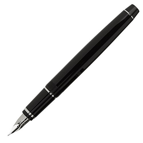 Pilot Namiki Falcon Collection Fountain Pen, Black with Rhodium Accents, Soft Extra Fine Nib (60740) - Image 1