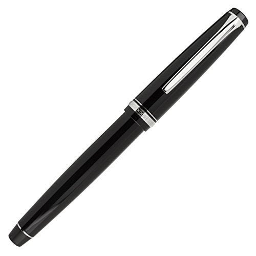 Pilot Namiki Falcon Collection Fountain Pen, Black with Rhodium Accents, Soft Extra Fine Nib (60740) - Image 2