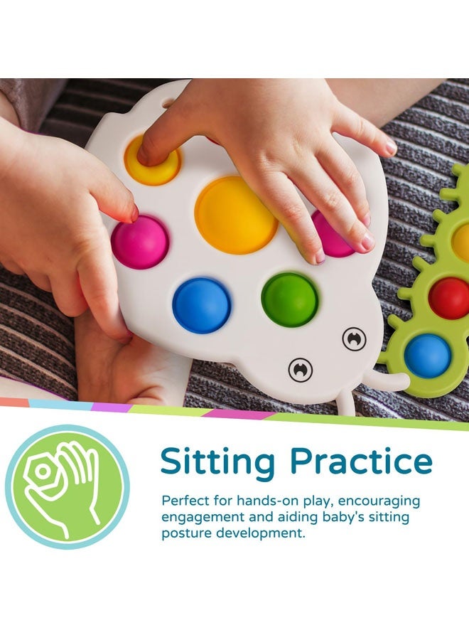 ألعاب فيدجيت بوبر الحسية للأطفال من عمر ١٠ أشهر فما فوق، حشوات جوارب عيد الميلاد، لوح دفع وفرقعة، ألعاب مونتيسوري للأطفال من عمر سنة فما فوق، لعبة سفر طائرة سيارة - Image 4