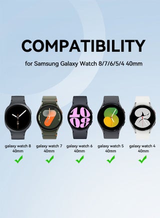 [3 قطع] حامي شاشة لساعات سامسونج جالاكسي ووتش 8/7/6/5/4/FE (40 ملم)، فيلم زجاج مقوى عالي الصلابة 9H لساعة سامسونج جالاكسي ووتش - view 2
