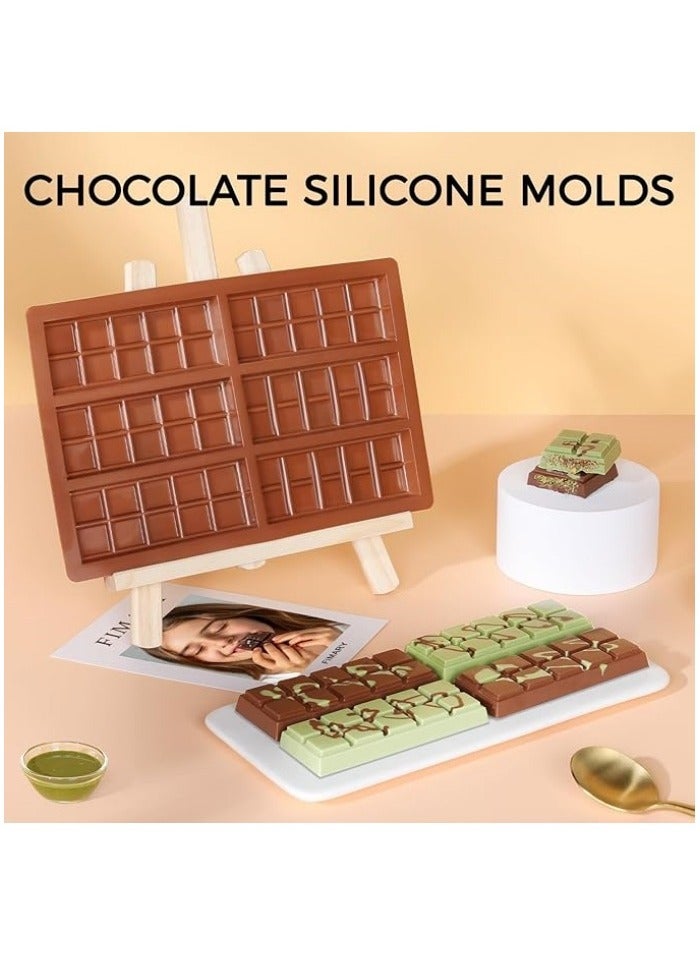 قالب ألواح الشوكولاتة - قالب سيليكون غير لاصق وبنوعية غذائية، قالب عميق لألواح الشوكولاتة لإعداد ألواح الشوكولاتة بالفستق في دبي، الحلوى، وجبات الشوكولاتة الخفيفة، ألواح شوكولاتة الحليب. - Image 5