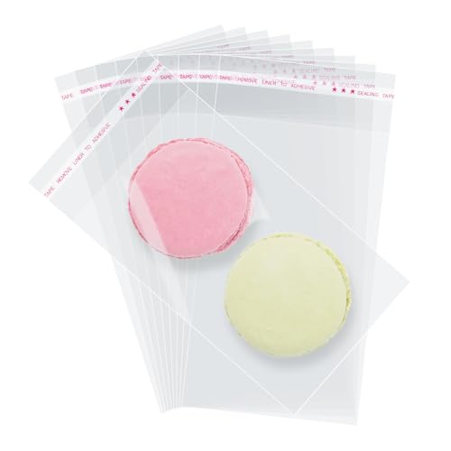 Morepack Self Sealing Cellophane Bags,3x5 Inches 200 Pcs Clear Cookie Bags Resealable Cellophane Bag for Packaging Cookies,Favors, Products,Candy (Mini Size) - Image 1