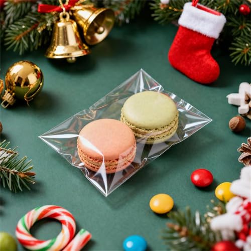 Morepack Self Sealing Cellophane Bags,3x5 Inches 200 Pcs Clear Cookie Bags Resealable Cellophane Bag for Packaging Cookies,Favors, Products,Candy (Mini Size) - Image 5