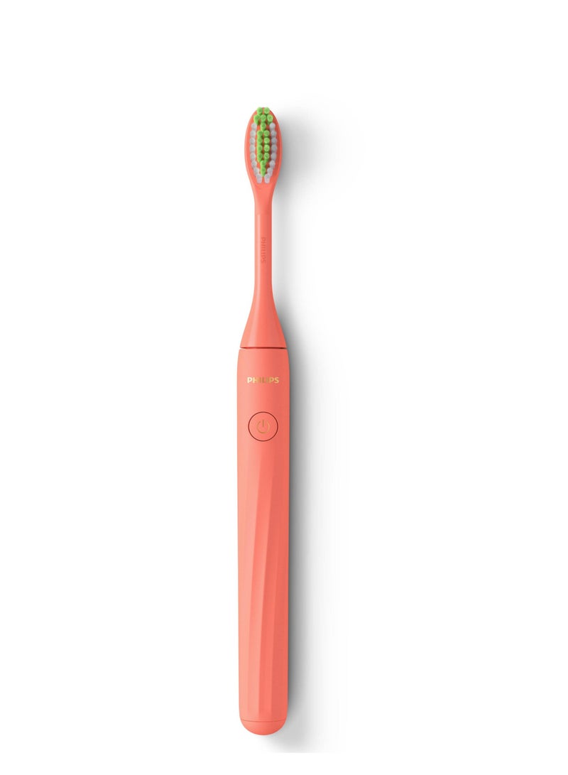 PHILIPS SONICARE Philips One by Sonicare Battery Toothbrush Miami Coral HY1100/01 - Image 1