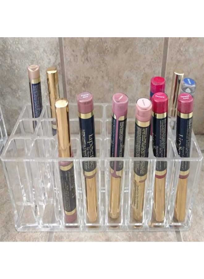 BBDOU Acrylic Lip Gloss Holder Organizer, Lipstick Holder, 24 Slots Makeup Lip Gloss Lipstick Brushes Storage Display Case - Image 4