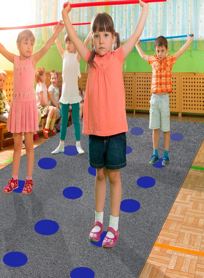 IKAYAS 48 Pcs Navy Blue Carpet Spots Markers Floor Dots One Color Carpet Circles Carpet Floor Dots Spots Markers for Classroom Decoration Teacher Supplies - Image 4