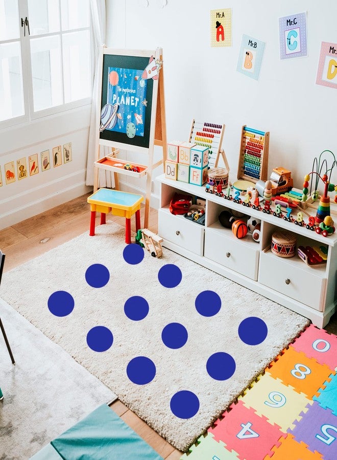 IKAYAS 48 Pcs Navy Blue Carpet Spots Markers Floor Dots One Color Carpet Circles Carpet Floor Dots Spots Markers for Classroom Decoration Teacher Supplies - Image 5