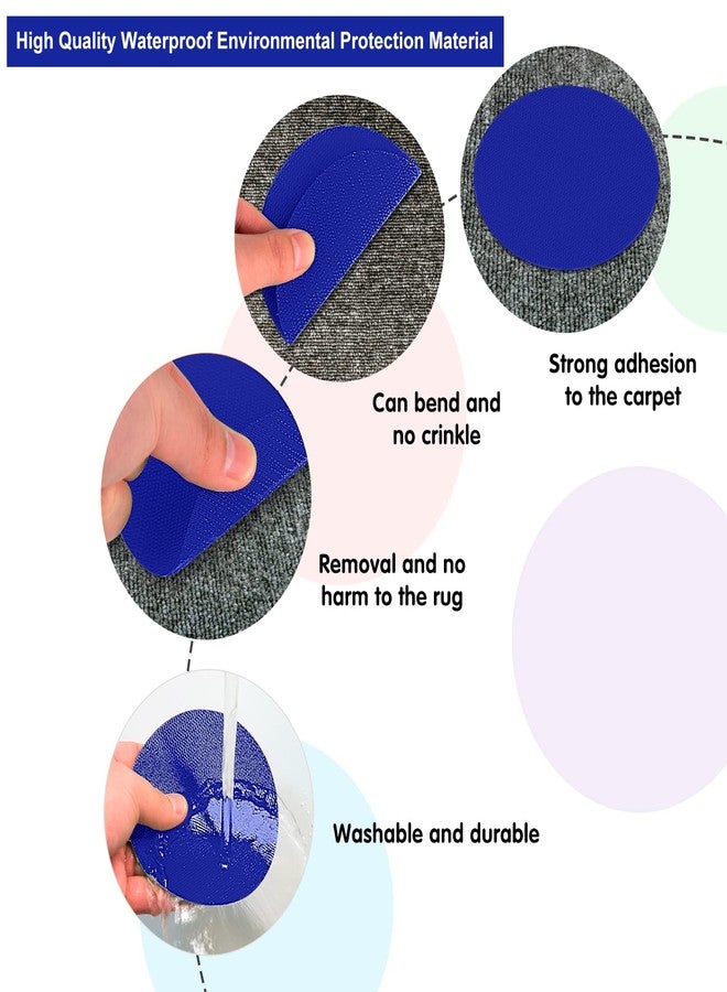 IKAYAS 48 Pcs Navy Blue Carpet Spots Markers Floor Dots One Color Carpet Circles Carpet Floor Dots Spots Markers for Classroom Decoration Teacher Supplies - Image 3