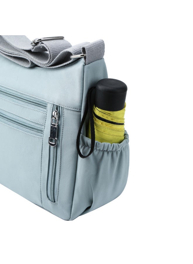 Oxford Cloth Small Bag 2021 Casual Women's Bag Multi-zipper Messenger Bag Large Capacity Waterproof Shoulder Bag-Color:Purple - Image 5