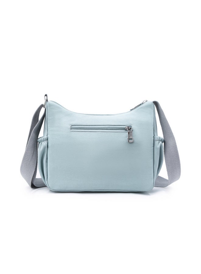 Oxford Cloth Small Bag 2021 Casual Women's Bag Multi-zipper Messenger Bag Large Capacity Waterproof Shoulder Bag-Color:Purple - Image 3